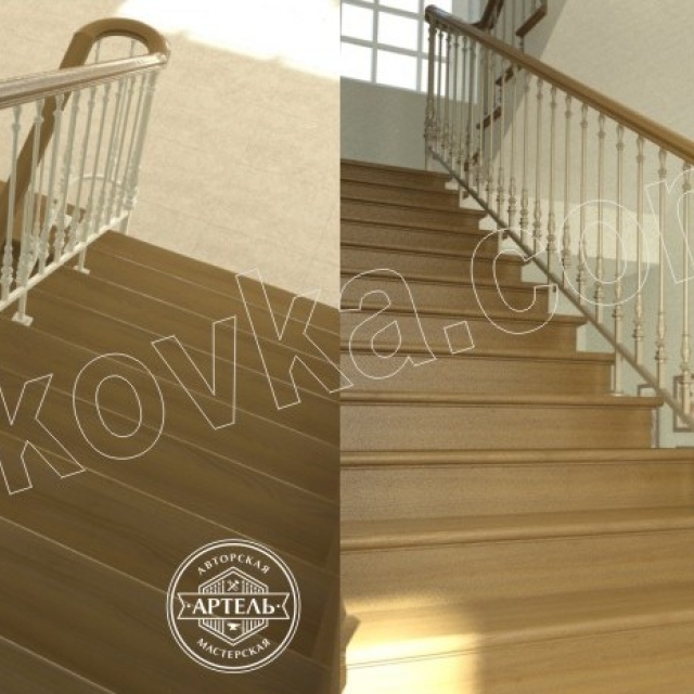 Visualization of a stair rail