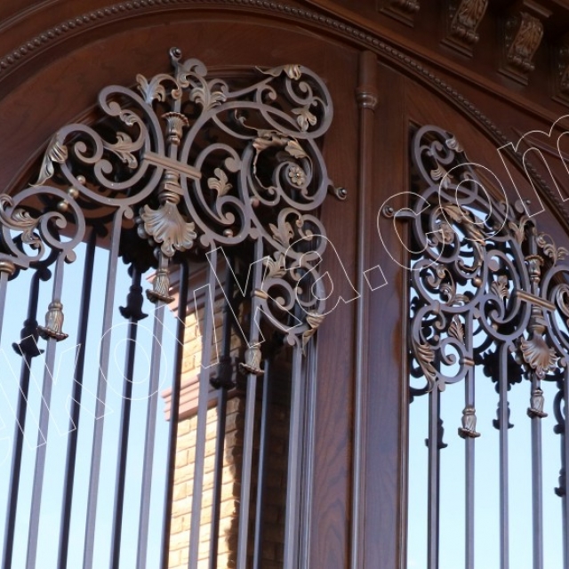 Forged lattice on the door
