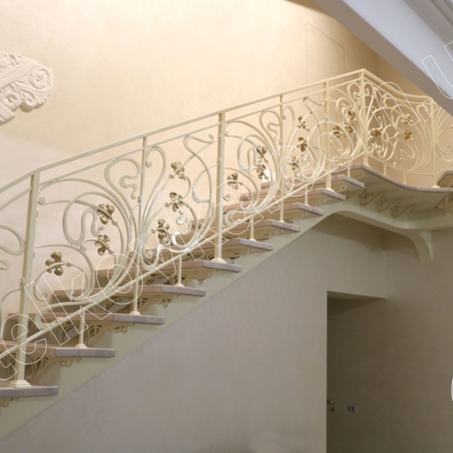 Wrought iron staircase