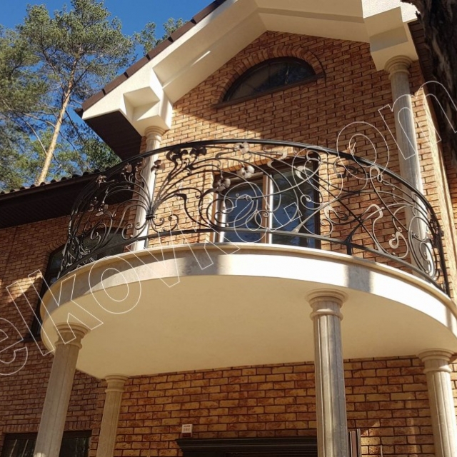 Round wrought iron balcony