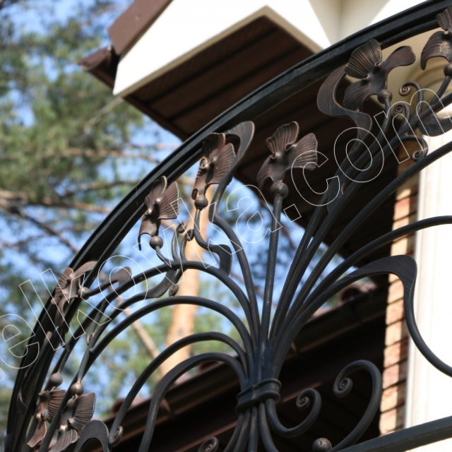 Light wrought iron balcony