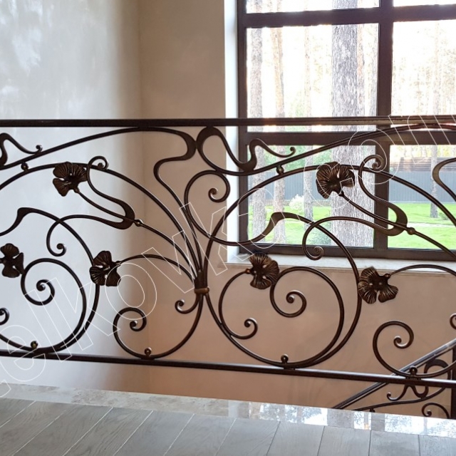 Wrought iron staircase in the house