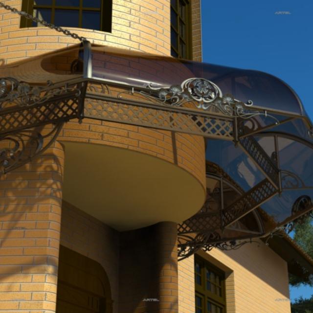 Canopy with clear polycarbonate