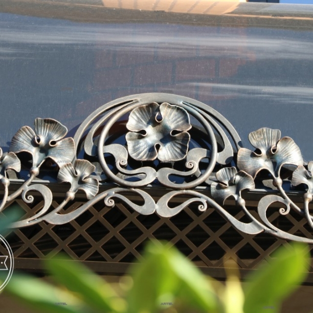 Forged visor. Fragment