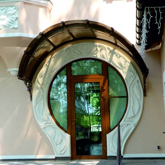 Canopy over the entrance
